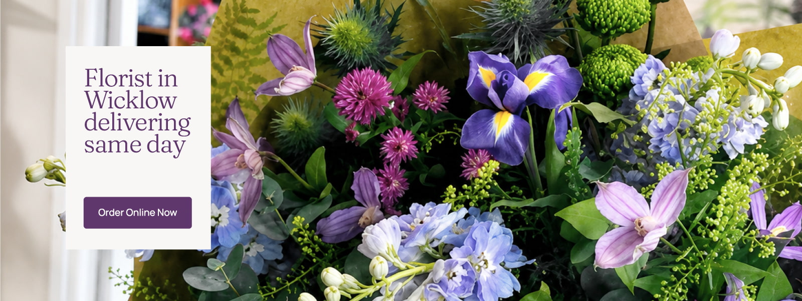 Seasonal bouquets from The Wild Garden in Wicklow offering same-day delivery