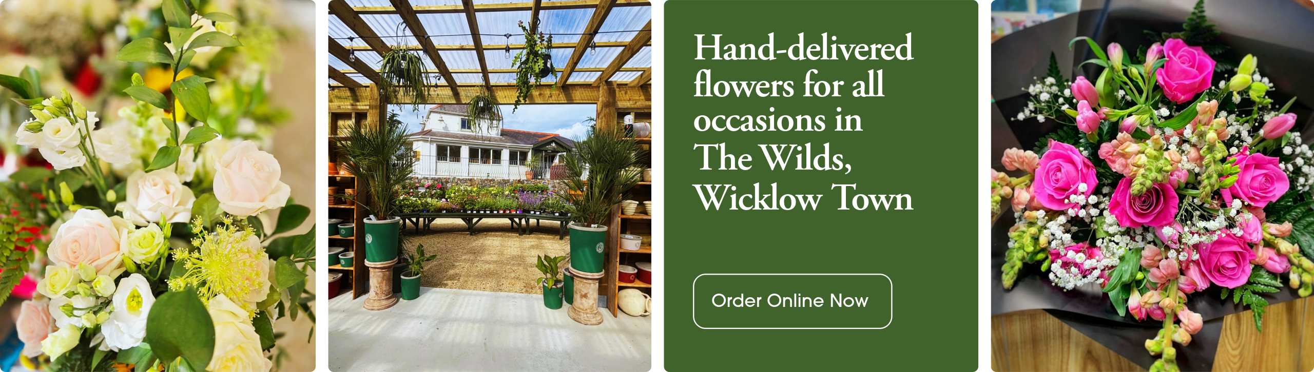 Seasonal bouquets from The Wild Garden in Wicklow offering same-day delivery